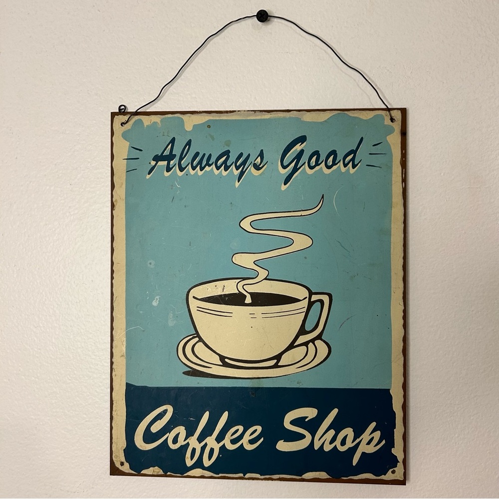 Rustic Metal Coffee Sign